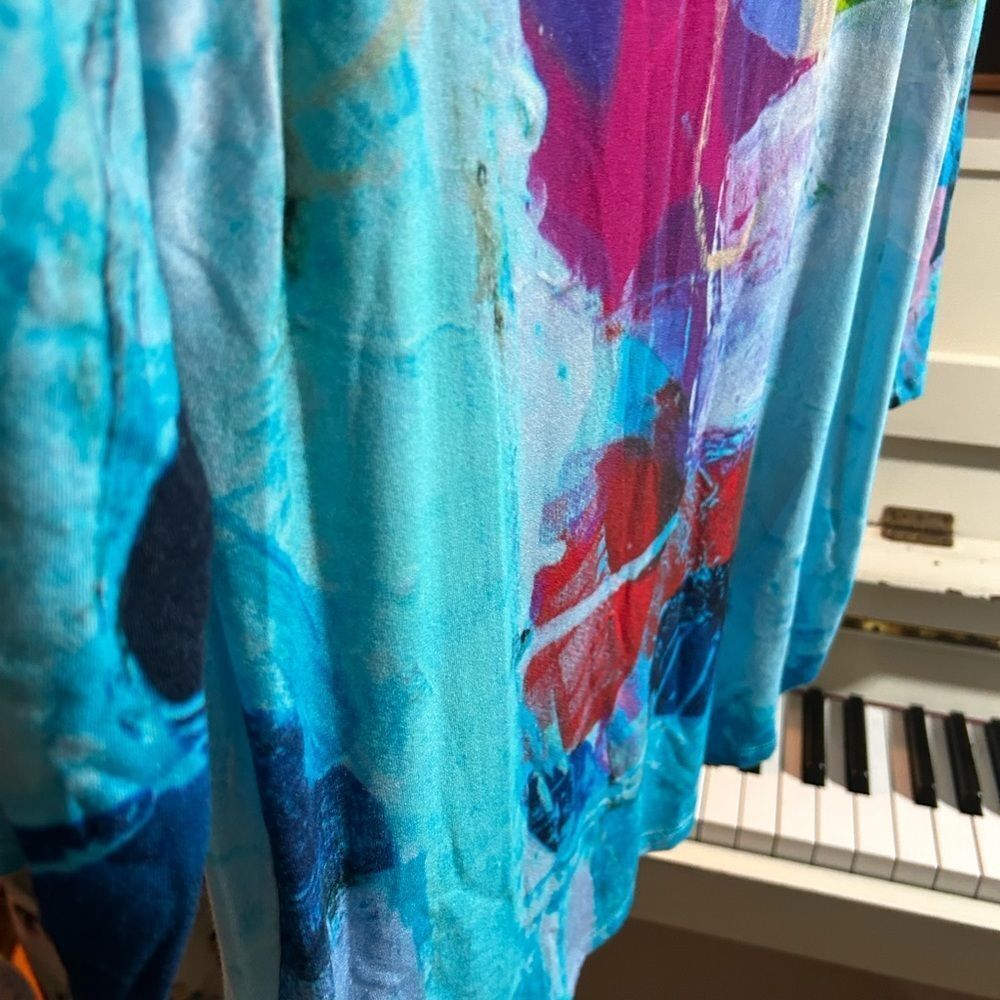 Claire Desjardins Colorful Abstract Women's Blouse Size S - Picture 6 of 15